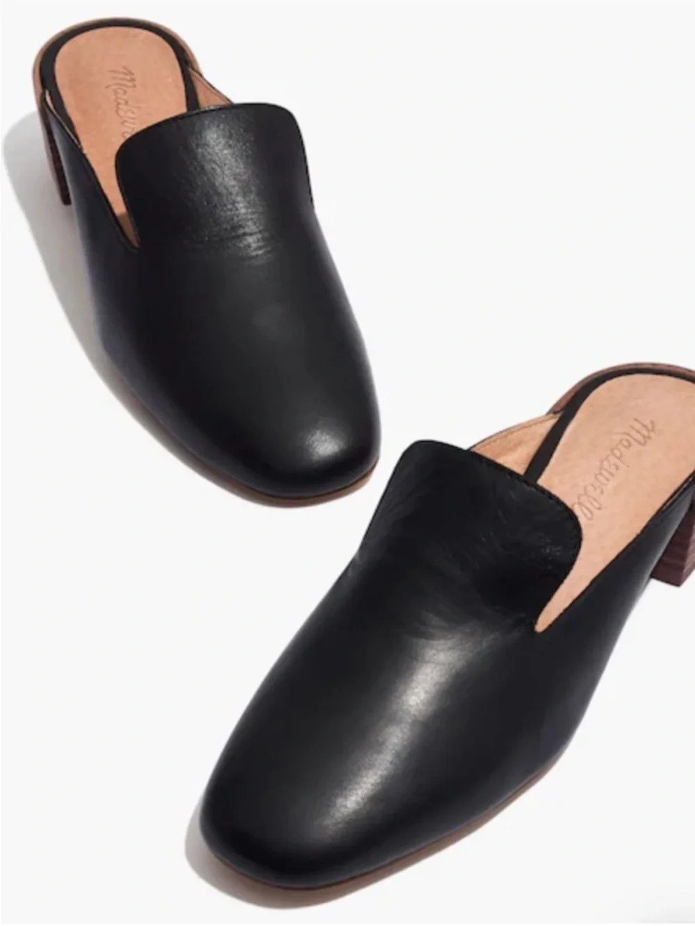 💋Madewell Black Leather Slip-On Loafers for Men